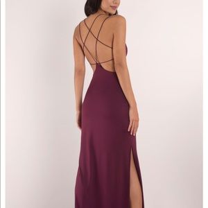 Sexy & Strappy Wine Maxi Dress